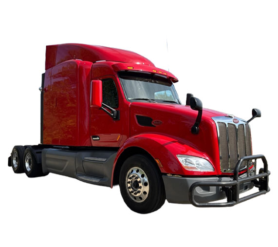 Red 2021 Peterbilt 579