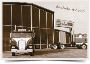 Waukesha with Peterbilt trucks, 1970