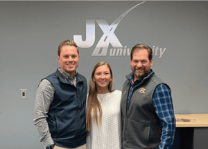 Austin Freeman, Hannah Jorgensen Freeman, and Eric Jorgensen